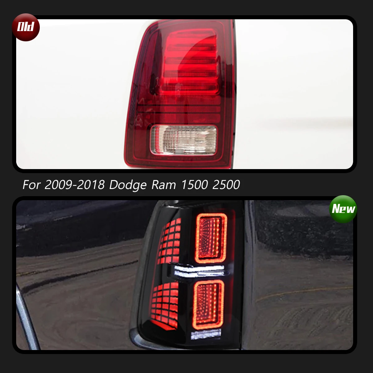 Car Lights For Dodge Ram 1500 2500 2009-2018 Taillight LED Projetor Tail Lamp Daytime Running Light Automotive Accessories