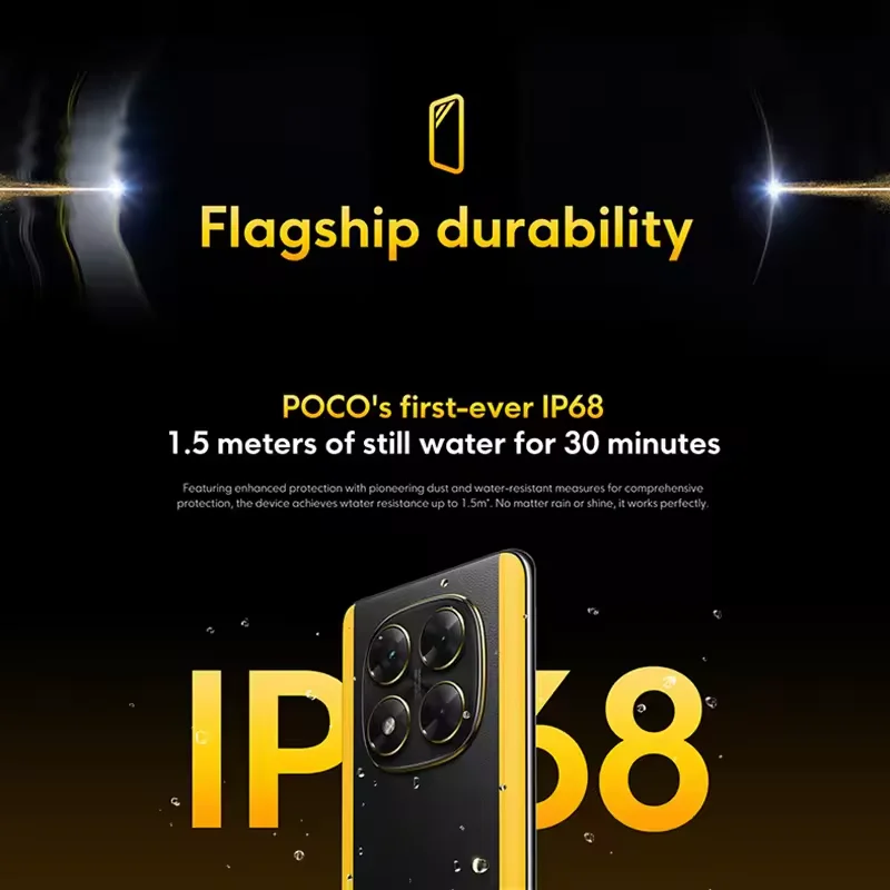 POCO X7 5G الهاتف الذكي الأبعاد الإصدار العالمي 6.67 "AMOLED 120 هرتز 5110 مللي أمبير شحن سريع 50 ميجابكسل كاميرا NFC