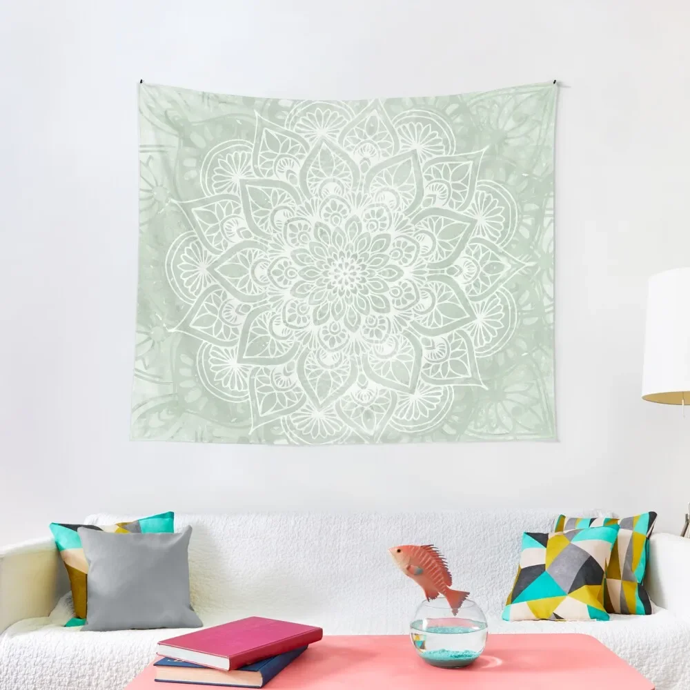 

Mandala, Yoga Love, Sage Green, Boho Art Tapestry Decoration Aesthetic Home Decoration Decoration Home Tapestry