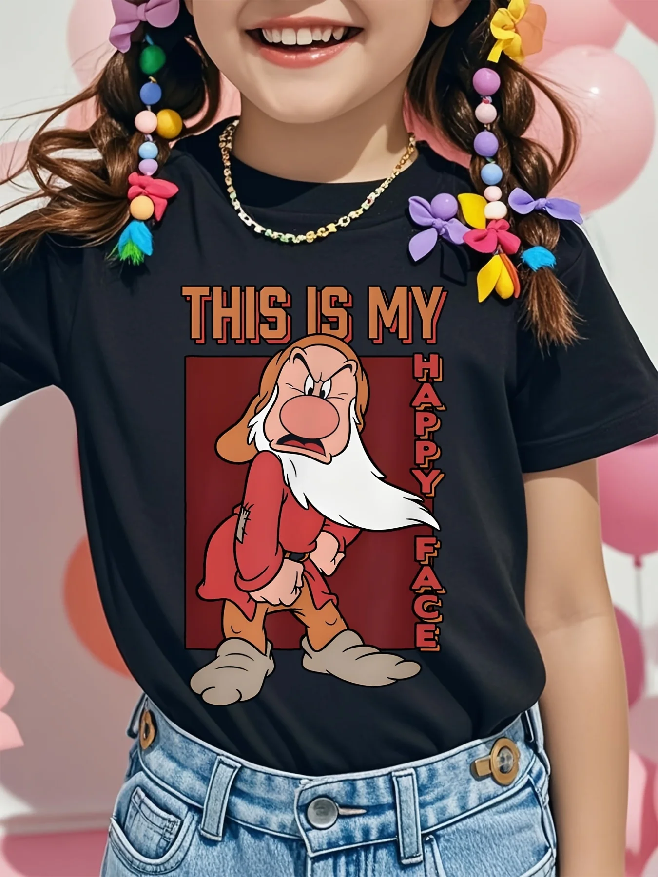 

Snow White & The Seven Dwarfs Graphic T-Shirt - Soft Breathable Cotton Crewneck Tee with Cartoon Print