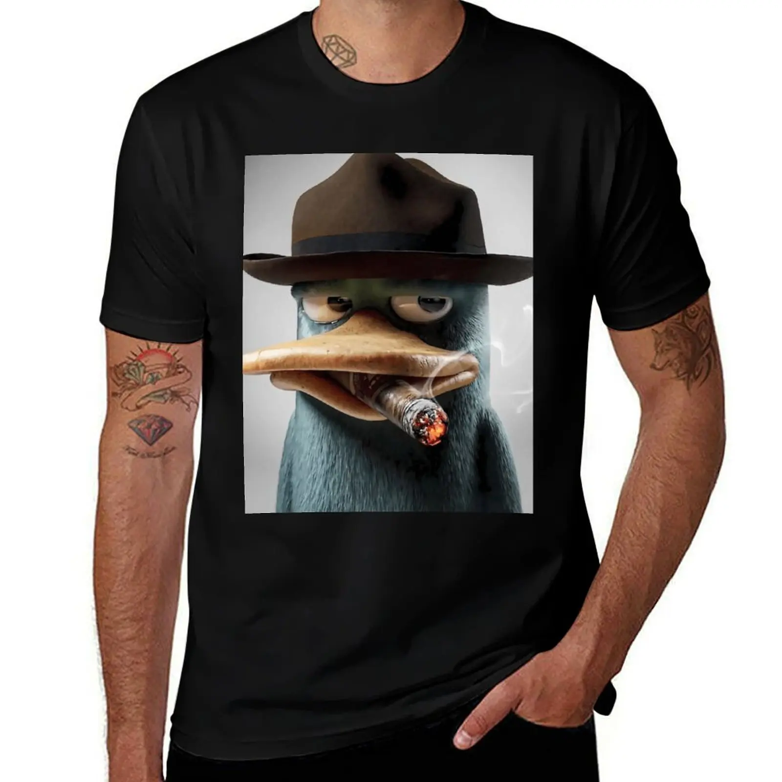 

Perry the platypus smoking a cigar meme t t T-Shirt anime t shirts for a boy vintage anime shirt funny shirts for men