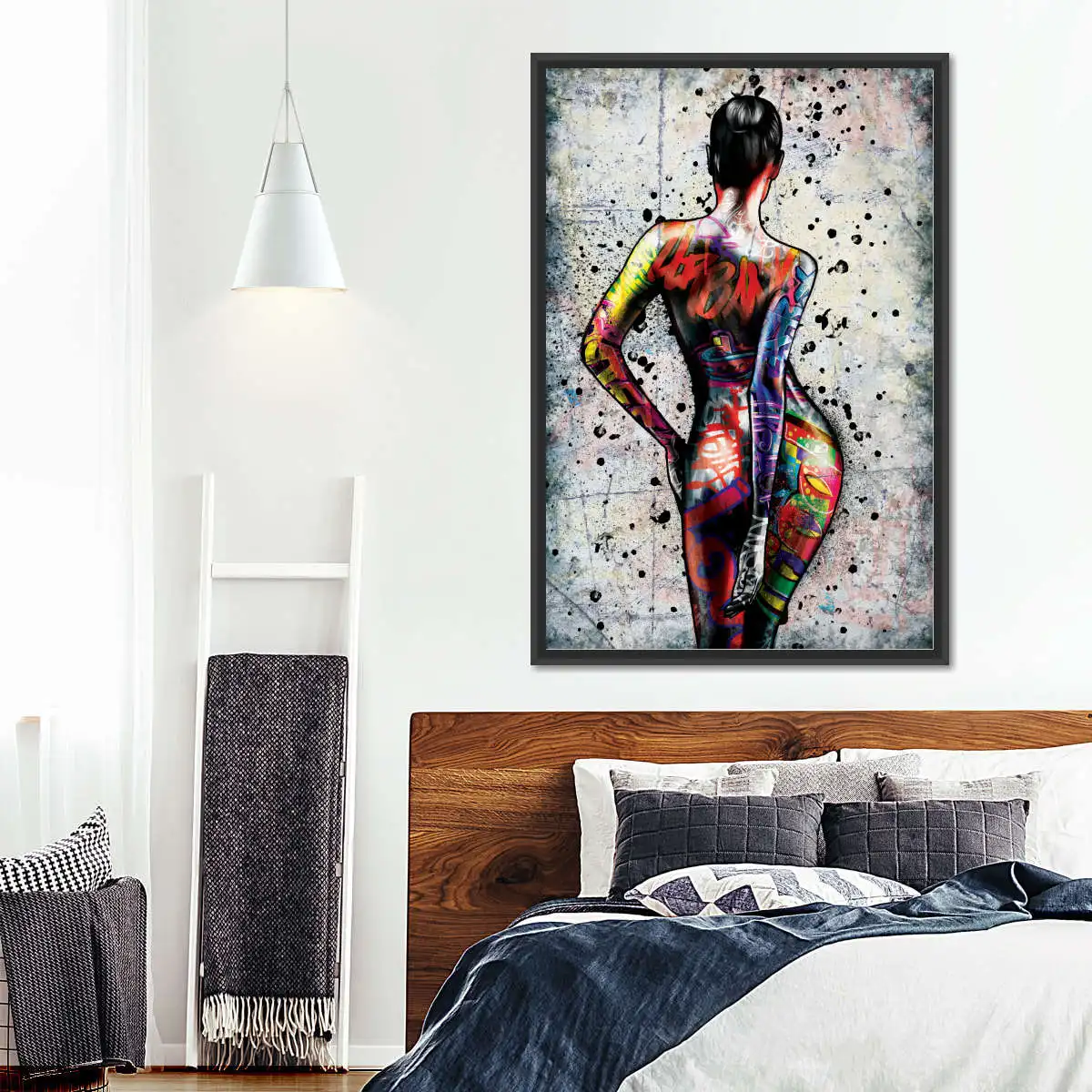 

Erotic Abstract Portrait Body Art Canvas Painting Graffiti Poster Print Home Deco Wall Art Decoration For Living Room Frameless