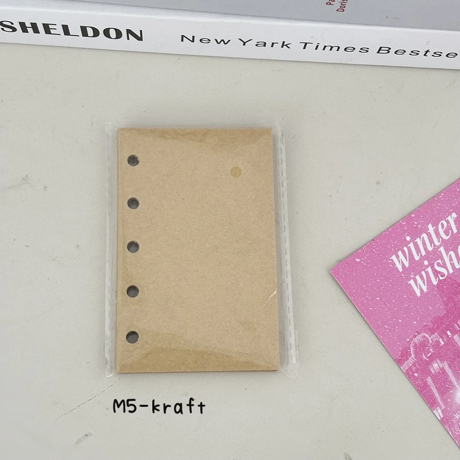 غطاء دفتر ملاحظات مجلة أوراق شجر فضفاضة M5/A7، غلاف محمول بثلاثة أضعاف، أوراق/حقائب إعادة تعبئة ذاتية الصنع، منظم تخزين كتيب غير المرغوب فيه #4