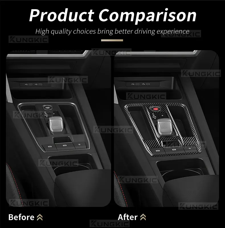 ABS Für Cupra Leon 2020-2024/Seat Leon MK4 2020-2026/Cupra Formentor 2020-2024 ABS Carbon Faser Stil LHD RHD Automatische Auto Getriebe Trim – Detail 3
