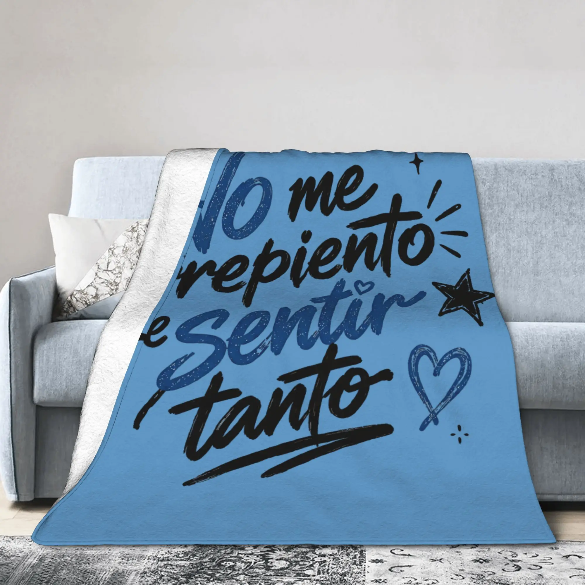 Y2K No Me Arrepiento De Sentir Tanto Karols G NMADST  Blanket Soft Fleece  Relax Throw Blankets Machine Washable