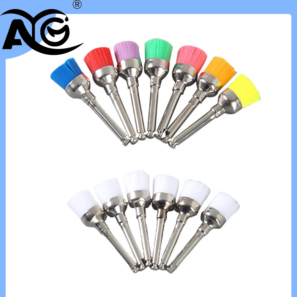 AG 10pcs/Box Disposable Dental Polisher Nylon Bristle Brush Dentist Tools Polishing Polisher Cup Teeth Whitening Prophy Brushes