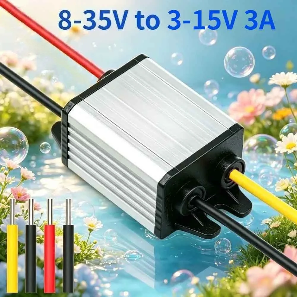 18V 20V 24V to DC 12V 3A DC DC Regulator Buck Power Converter Supply 8-35V to 3-15V Step Down Waterproof Voltage Converter Buck