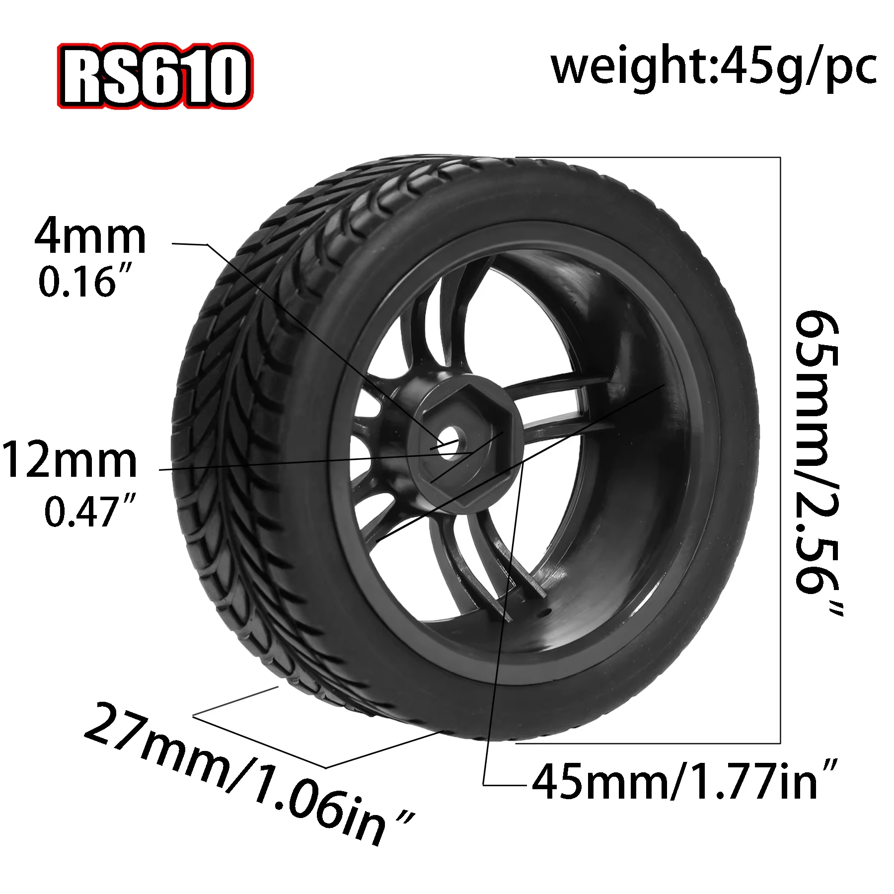 4 قطع إطارات سيارات سباق RC بم - مراجعة Tamiya Model Rc Car وسعره