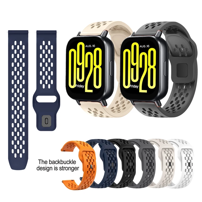 22mm Mesh Sports Watches Silicone Strap For Redmi Watch 5 Active / 5 Lite Multicolored Bracelet
