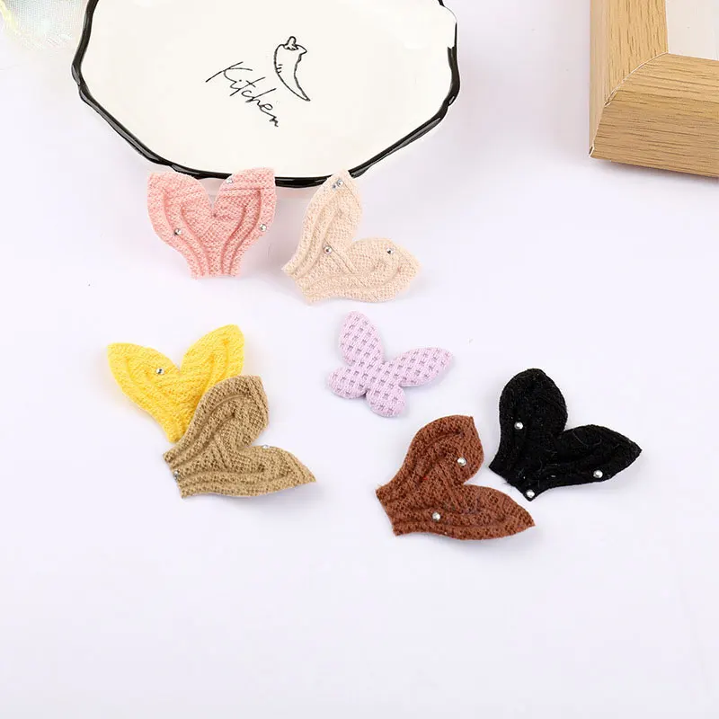 60 Stück DIY bestickte Fischschwanz-Stoffaccessoires, Größe 35x30mm, für Puppenkleidung, Haarnadel-Dekoration, Schwanzmaterialien – Detail 3