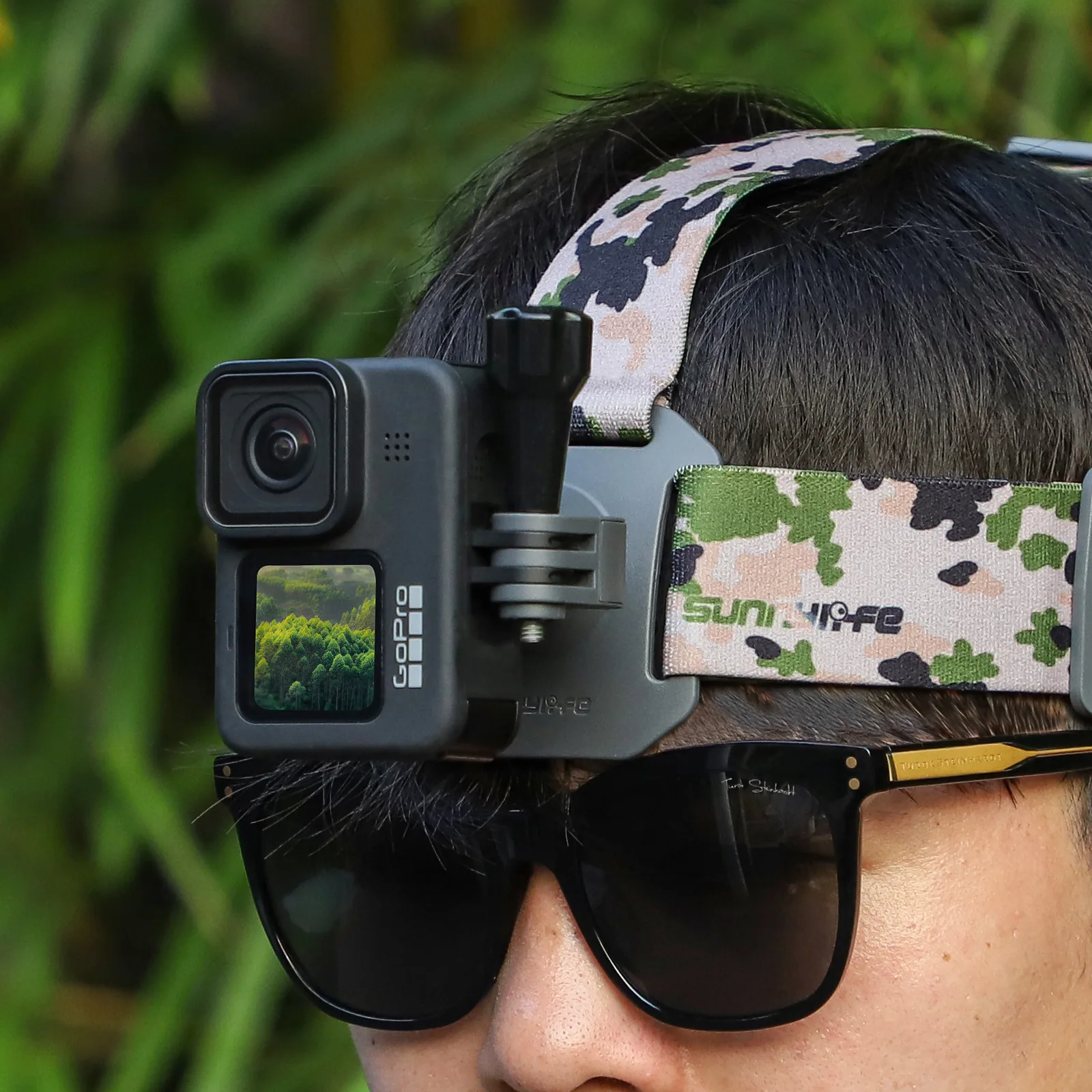 Sunnylife OSMO 360/GO Ultra/Action5Pro Head Mount – 360° Adjustable Head Strap Camera Holder for Action Sports