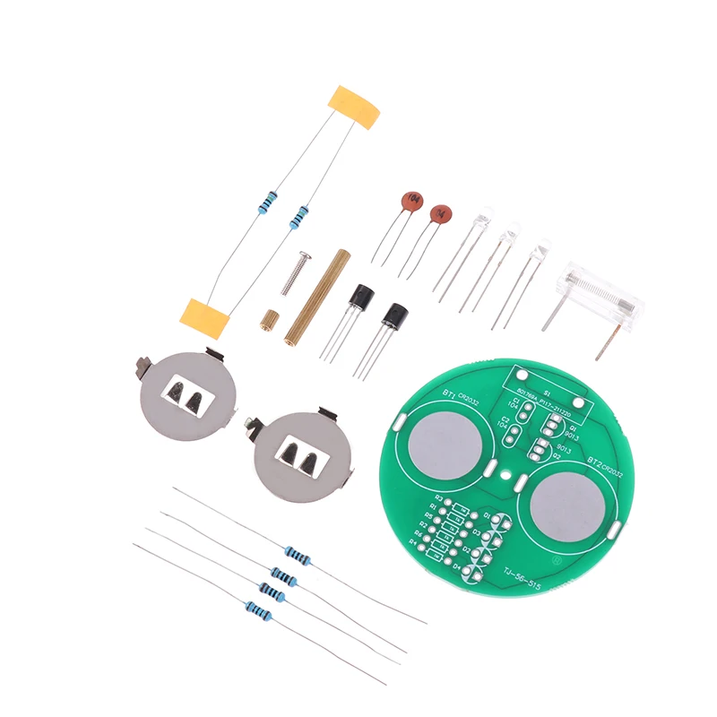 1 Set Desktop Led Gyroscoop Set Knipperende Gekleurde Lichten Diy Elektronische Lasproduct Kit