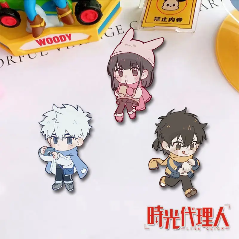 Liao Lin-Alfileres con insignias de Lucas Charles para mujer, broche de Anime con enlace, broches Kawaii de Cosplay a la moda, accesorios para