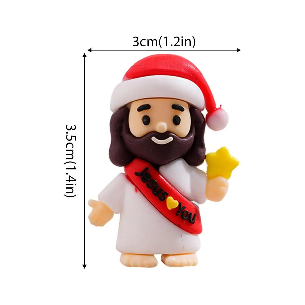 50 قطعة شخصيات يسوع الصغيرة يسوع يحبك ألعاب الجيب المطاطية شخصيات صغيرة لإخفاء والسعي حفلة دينية لمدرسة الأحد