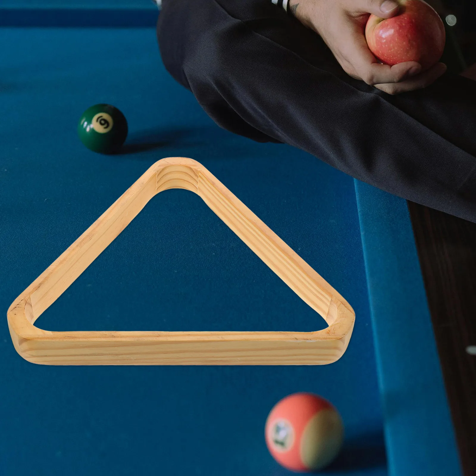 

1pc Solid Wood Billiard Ball Triangle Table Accessories Snooker Nine Ball Organizer Durable Storage Tray For Pool Balls Precise