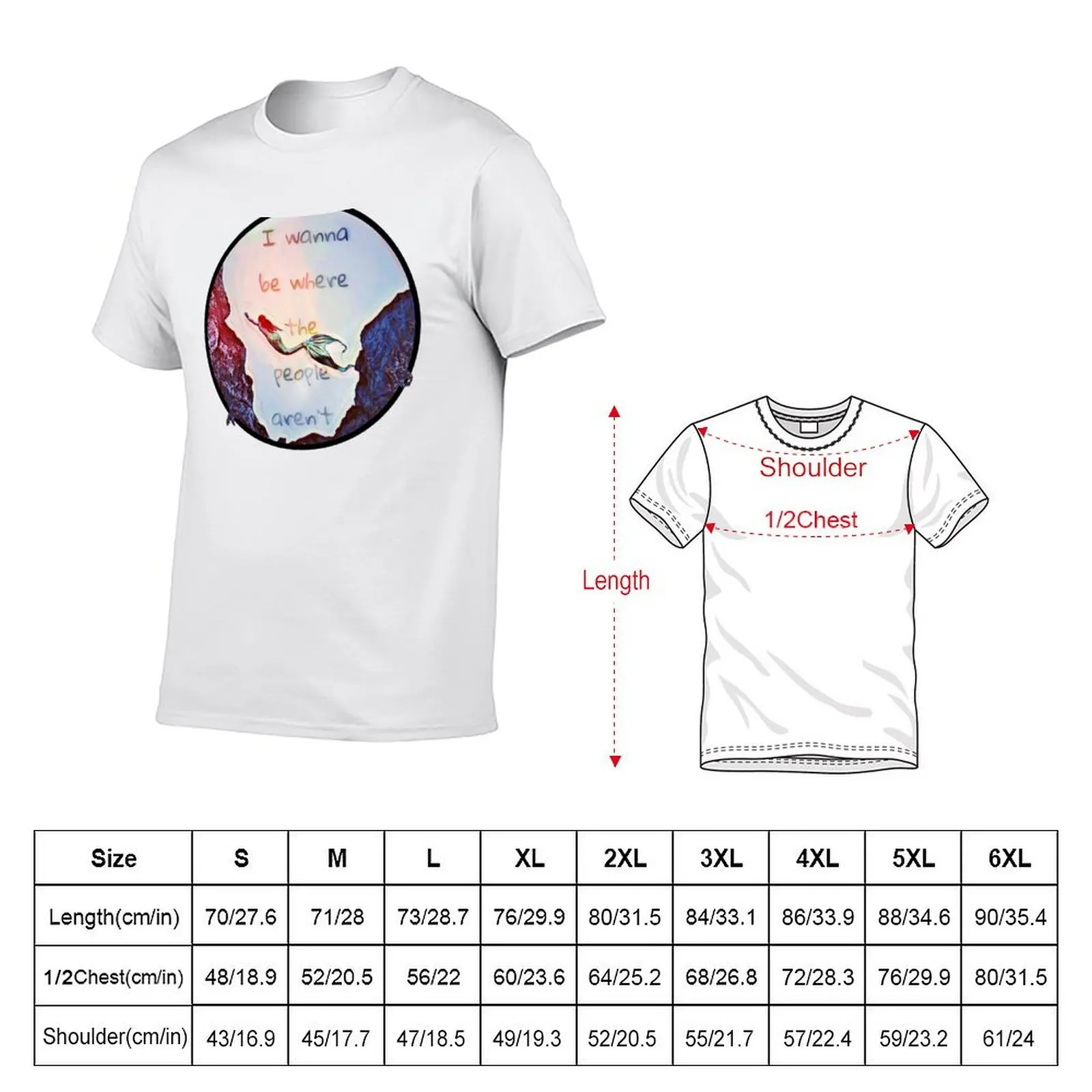 I wanna be where the people aren't T-Shirt mens graphic t shirts t shirt for man T-Shirt