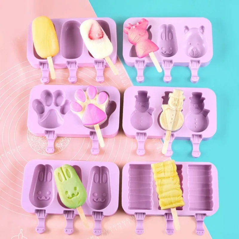 Ice Cream Molds Silicone Popsicle Mold DIY Dessert Mould Form for Popsicle Mould Cakesicle Mold Silicone Mold Ice Cube Maker
