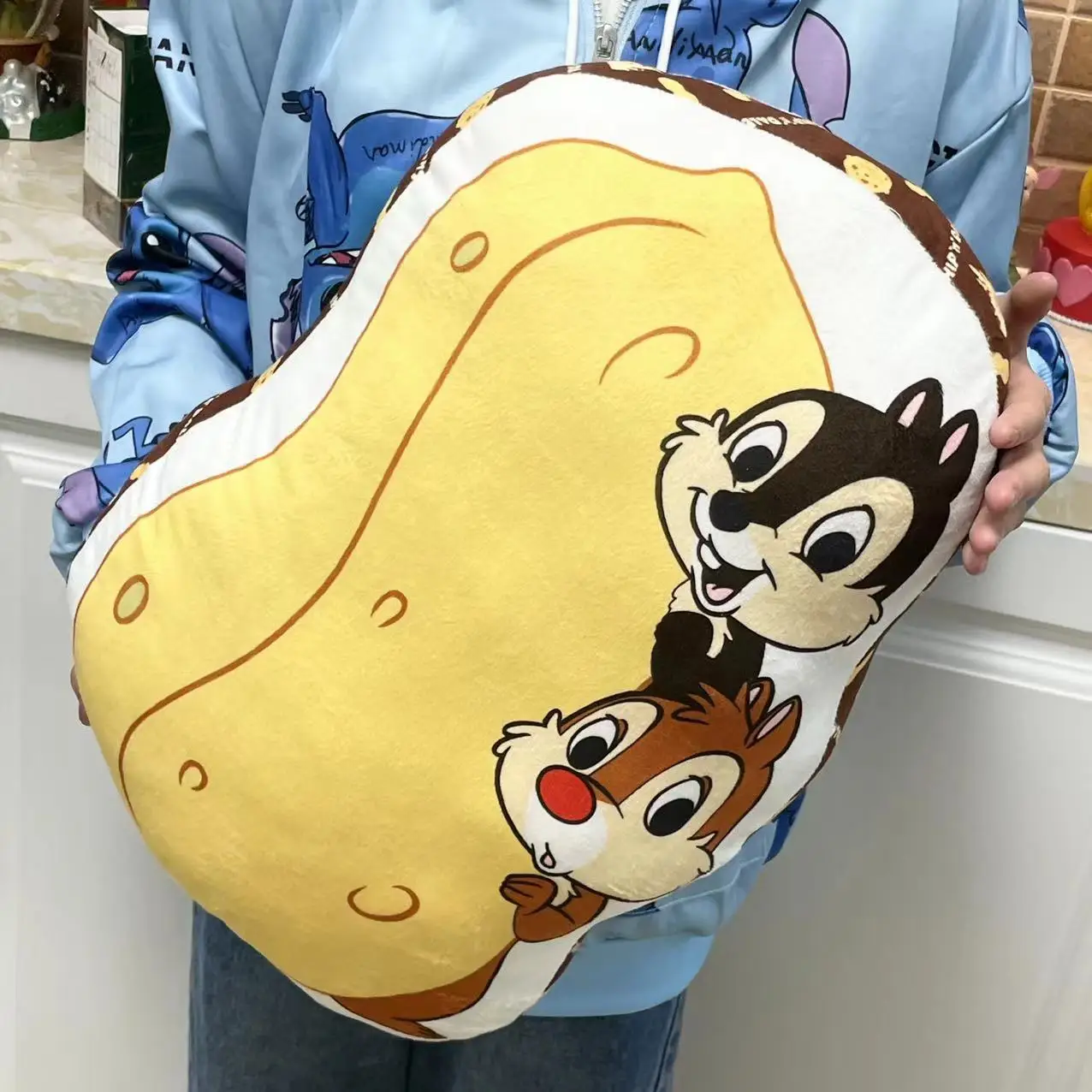 Disney Chip and Dale Throw Pillow Soft Cuddly Double-sided Printing Pillow Back Cushion Lovely Chipmunks Plush Toy Home Decor