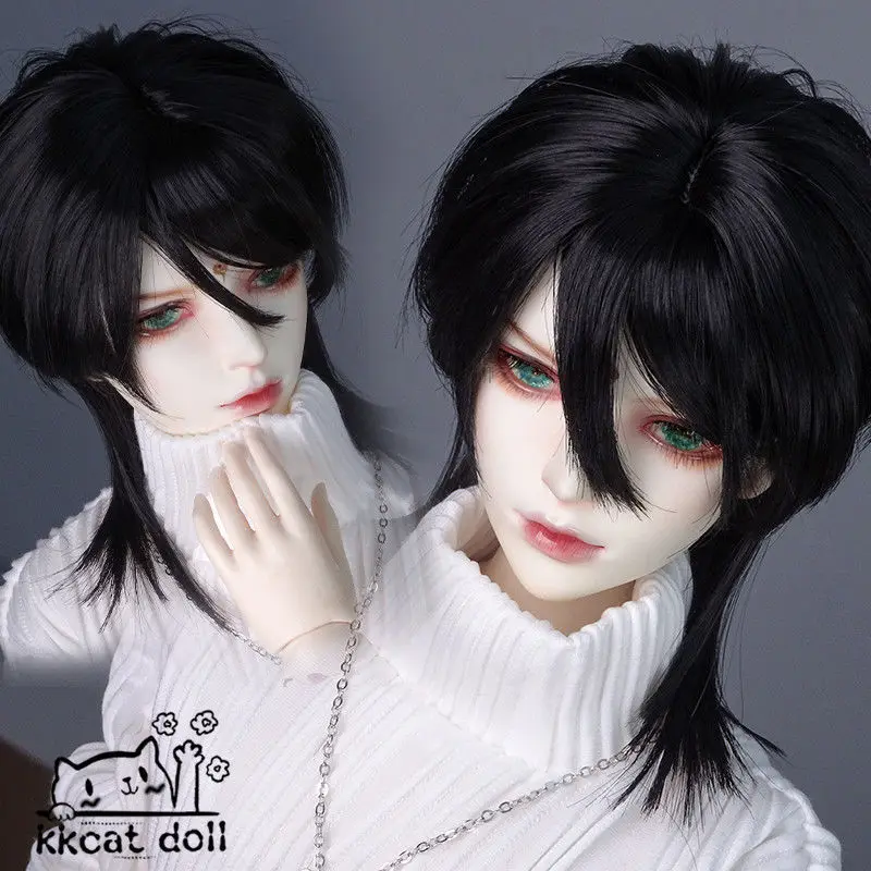 

BJD doll wig suitable for 1/3 1/4 1/6 size fashion new male gay hair with wig mullet Wolf tail wig high temperature silk men