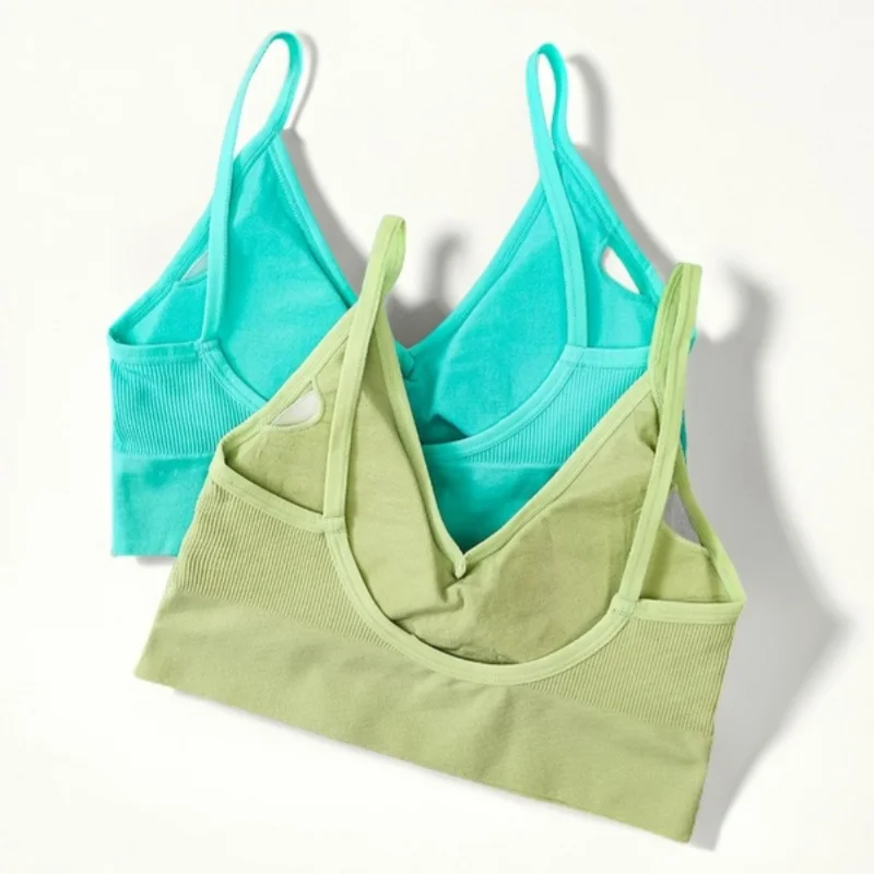 Women Crop Top U-Back Bra Tube Top Seamless Underwear Sports Bras Streetwear Tanks Bralette Sexy Lingerie Removable Pads M-XL