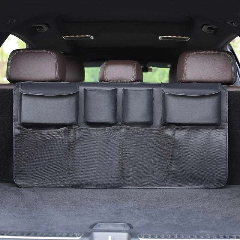 Car Trunk Organizers,Large Capacity Car Organizers SUV,Equipped with Robust Elastic Net, Hanging Car Storage Organizers