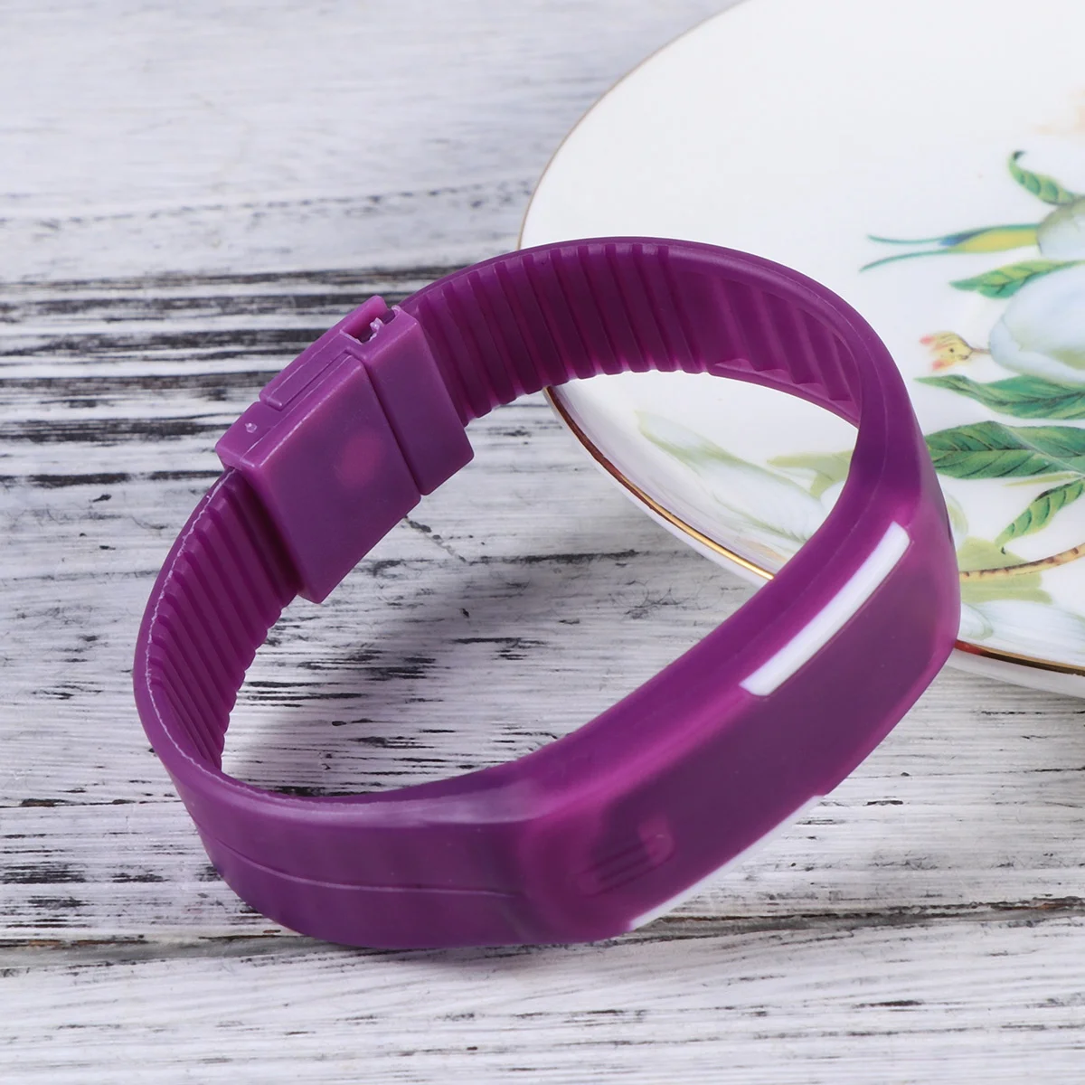 

Детский студенческий фиолетовый светодиодный сенсорный экран, силиконовый ремешок для часов, браслет на запястье, умный браслет, спортивные детские умные часы