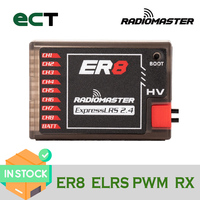 Radiomaster ER8 8CH PWM CRSF ExpressLRS Receiver ELRS RX 2.4Ghz 100mw Dual Antenna
