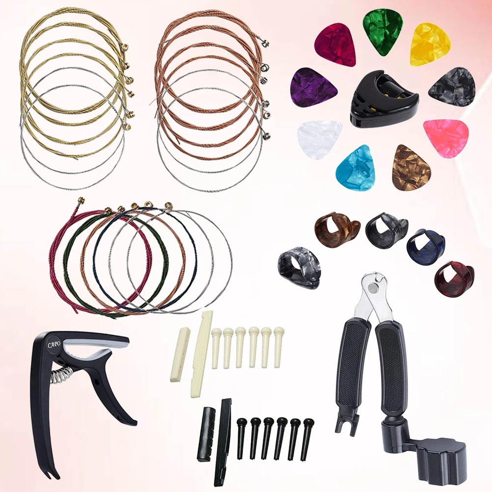 

String Change Tool Set Guitar Winding Machine Bridge Nut Saddle Kit Triple Winder Accessories