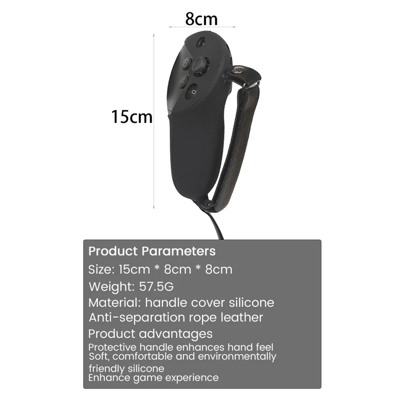 Protective Cover VR Controller Silicone Shell Cover Adjustable Knuckle Strap For Meta Quest Pro VR Headset Accessories