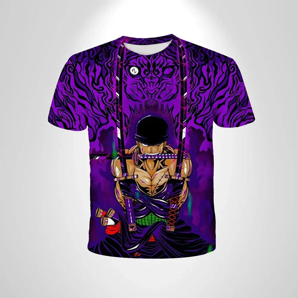 One Piece Roronoa Zoro Nine Swords 3D Quick Dry T-Shirt For Men Women Kids Summer Sports Anime Tee Outdoor Fashion Streetwear