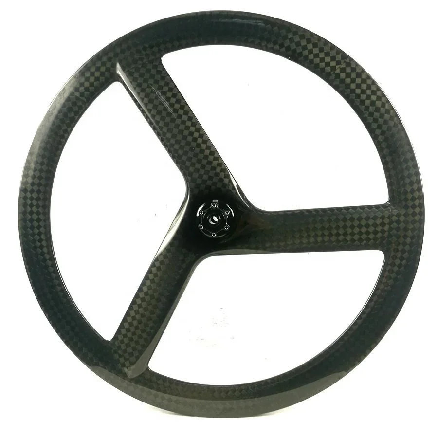 

Carbon Tri Spoke Wheelset 700C Carbon 3 Spoke Road/Track Wheel/Rim Chinese Carbon Wheel Disc Brake