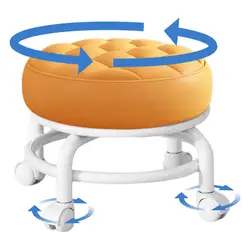 Taburete giratorio de 360 grados para el hogar, silla con ruedas, taburete redondo ajustable, barra de cocina, silla giratoria