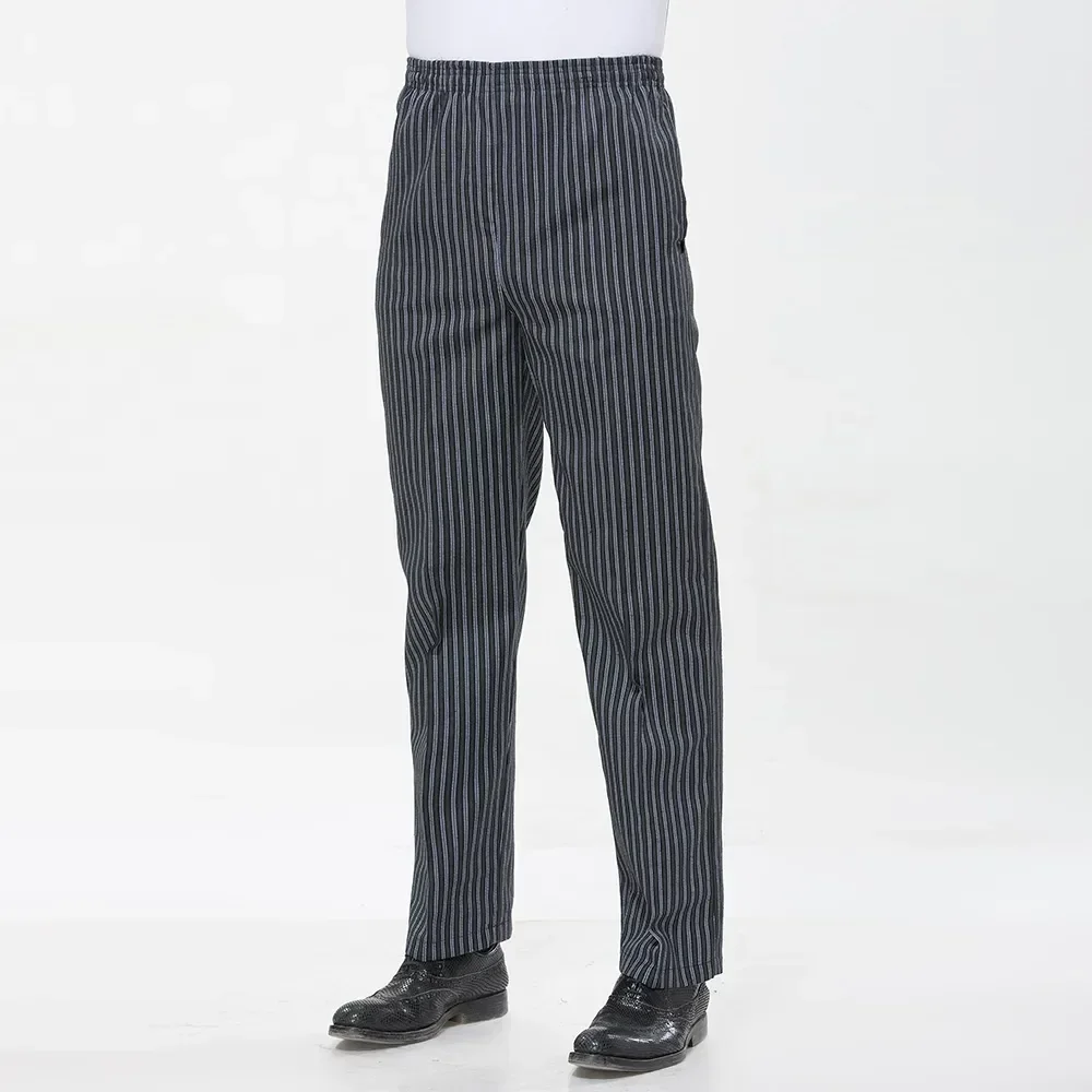 Hotel Work Kitchen Women Baggy Pocket With Trouser Restaurant Chef Elastic Uniforms Trousers Men Pant Waist Zebra Pants