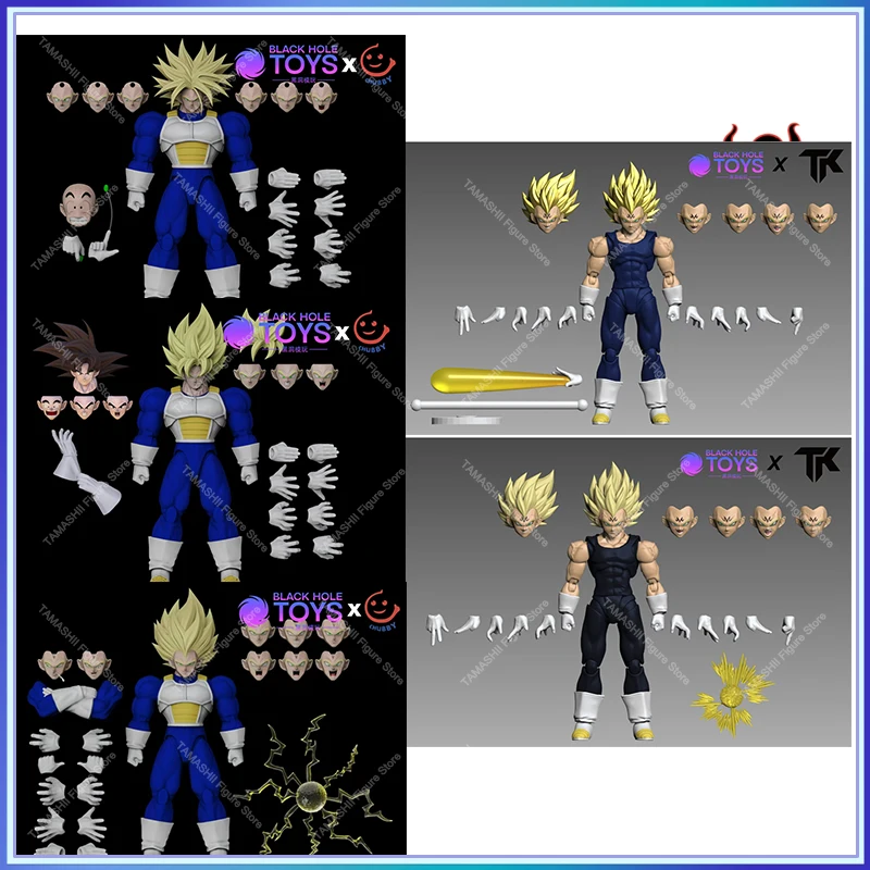 Black Hole Toys & TK Dragon Ball SHF Super Saiyan SSJ Majin Vegeta Full Power Anime Action Figures Models Gifts Kid Toys