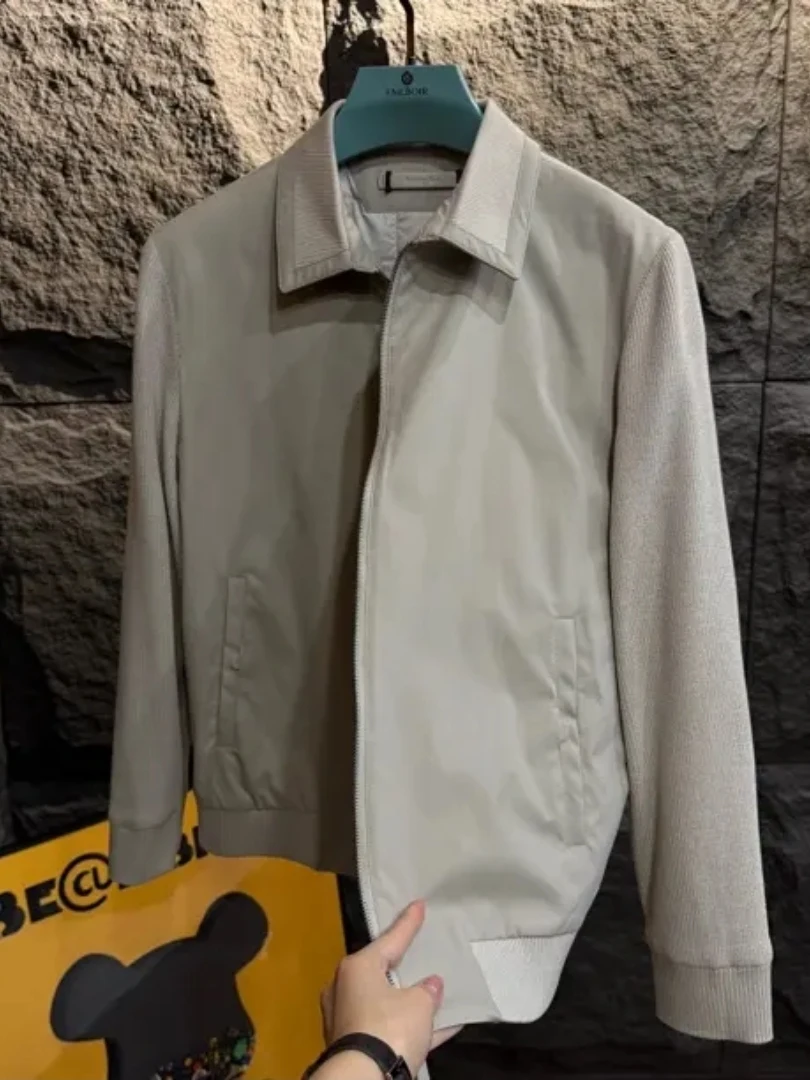 

Spring Autumn Men's New Stand Collar Jaet Faionable Versatile Haome Personali High-End Light Luxury Stand Fit You...