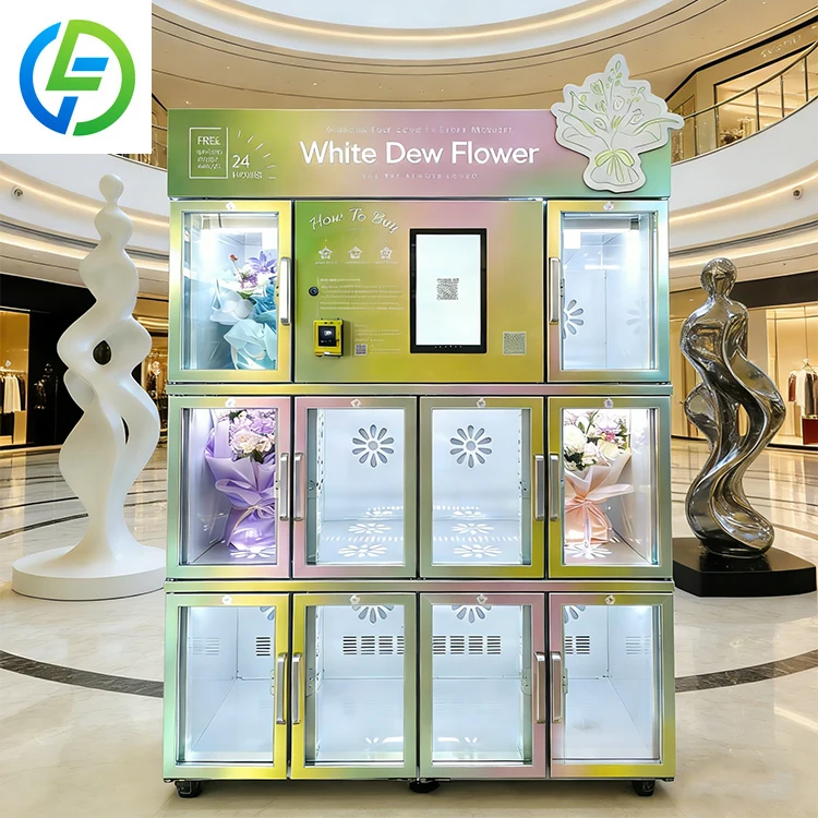 

FOODLINE Customized IoT Remote Monitoring Flower Vending Machine 24H Unmanned with Cooling and Humidity Control