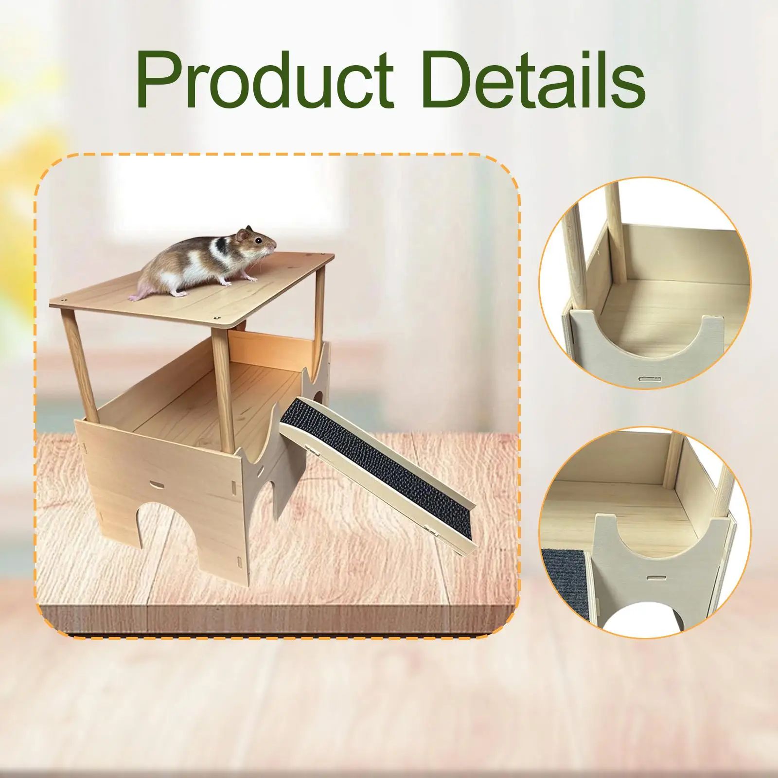Hamster House Castle Cage Accessories Pet Supplies Hiding Guinea Pig Hideout for Hamsters Ferrets Gerbils Mice Rabbits