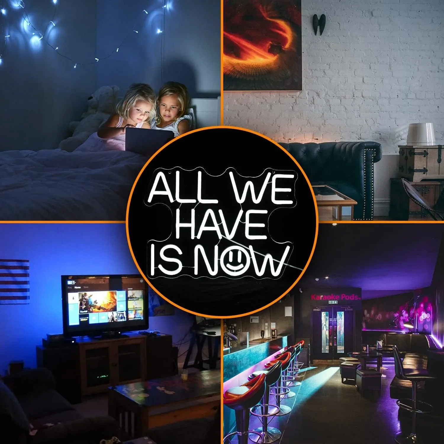 All We Have Is Now Neon Light Sign USB Dimmable LED Neon Sign Dekoracja ścienna do sypialni Salon Prezenty urodzinowe