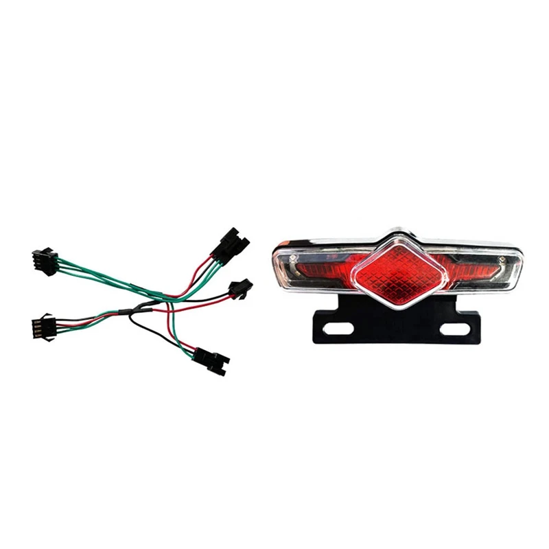 Ebike lampu belakang DK336 Set ABS + suku cadang modifikasi logam, untuk 36V 48V 52V 60V