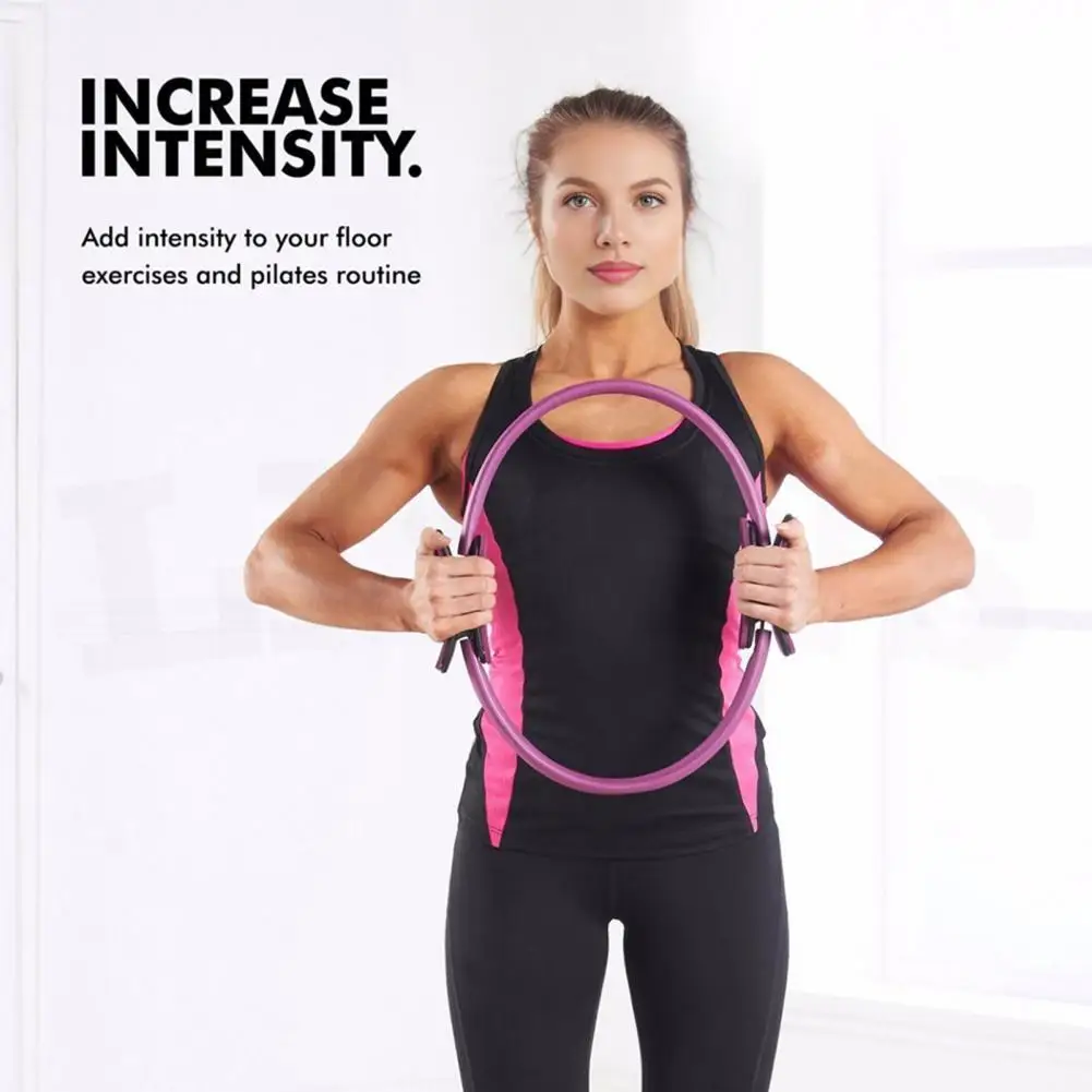 Anillo de Pilates para ejercicio en el muslo, anillo elástico para Pilates, agarre antideslizante, anillo de Pilates para mujer para tonificar las piernas, entrenamiento del muslo pélvico para el hogar