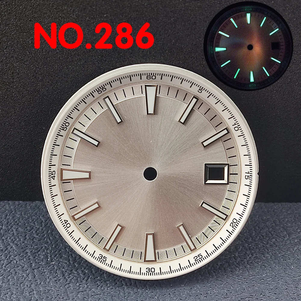 Циферблат для часов с календарем диаметром 33 мм и зеленым светящимся циферблатом, подходит для замены часового механизма Miyota8215