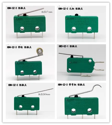 Sliver Contact Micro switch Limit Switch KW4-3Z-3 KW3-OZ-1 KW3-OZ-0  KW3-OZ-2  KW3-OZ-3  KW3-OZ-4  KW3-OZ-5  KW3-OZ-9