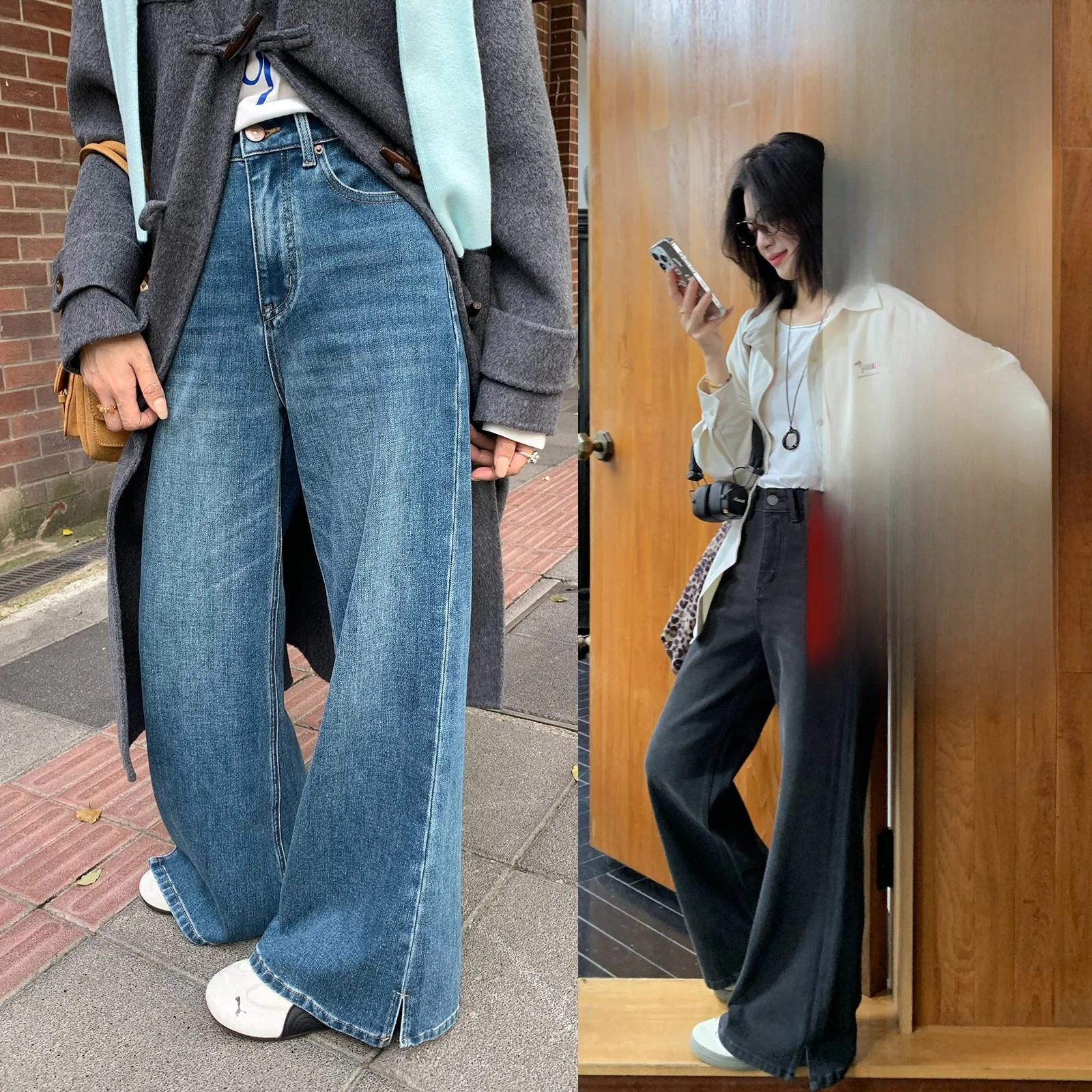 

Джинсы Sisilyo с высокой талией, стрейч, расклешенные, с боковыми разрезами, эластичные в четырех направлениях, весна-осень-зима, облегающие...