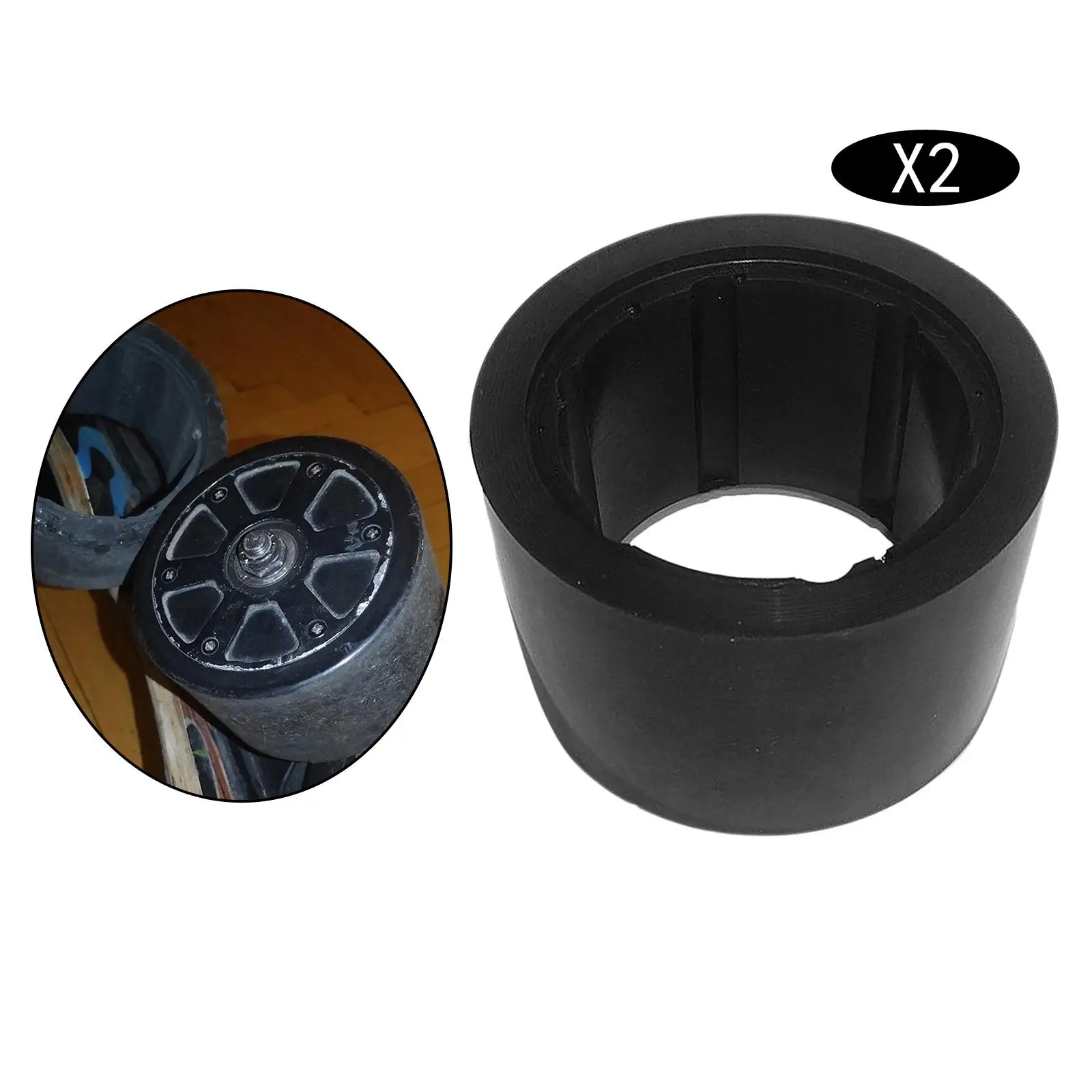 

2Pcs 90mm Skateboard Motor Tire Skin DIY PU Cover Removable Accessories