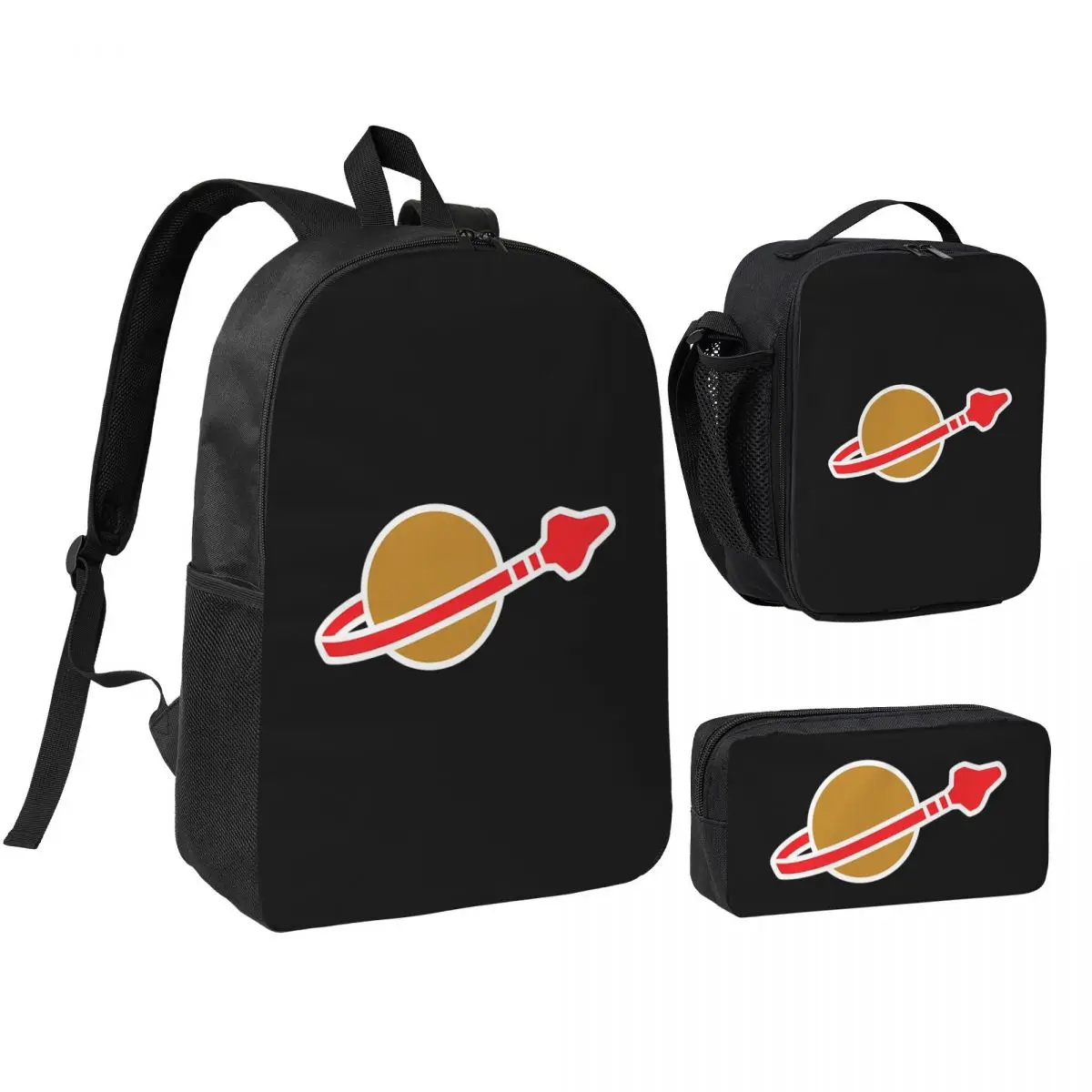 

Classic Space Logo Backpack Student Boys Girls BookBag School Bag Laptop Shoulder Bags 3ps Insulated Lunch Bag Pencil Case