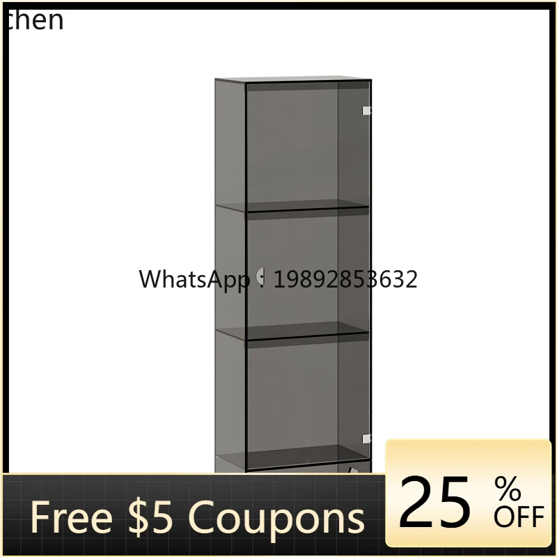 light luxury acrylic floor-to-ceiling storage living room multi-layer display cabinet bedroom bookshelf with door