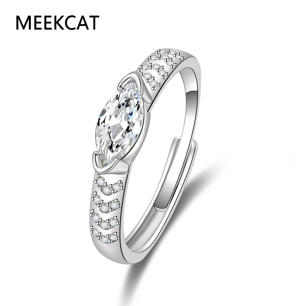 1CT Marquise Cut Moissanite Ring S925 Silver Plate 18K Gold for Women Solitaire Diamond Wedding Band Gift Jewelry Anillos