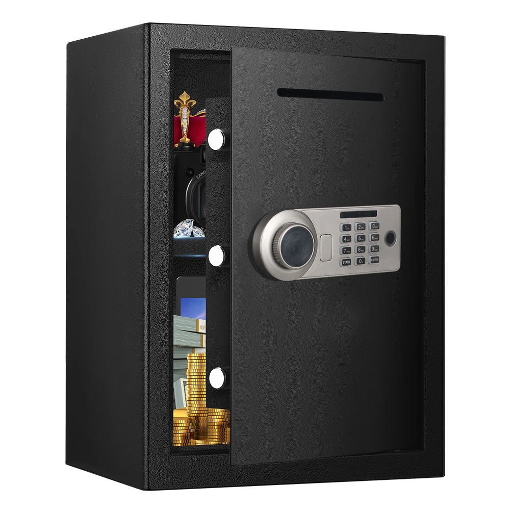 Hotel Safety Box Locker Password Fingerprint Hidden Office Home Safes with WiFi Key for Secure Storage