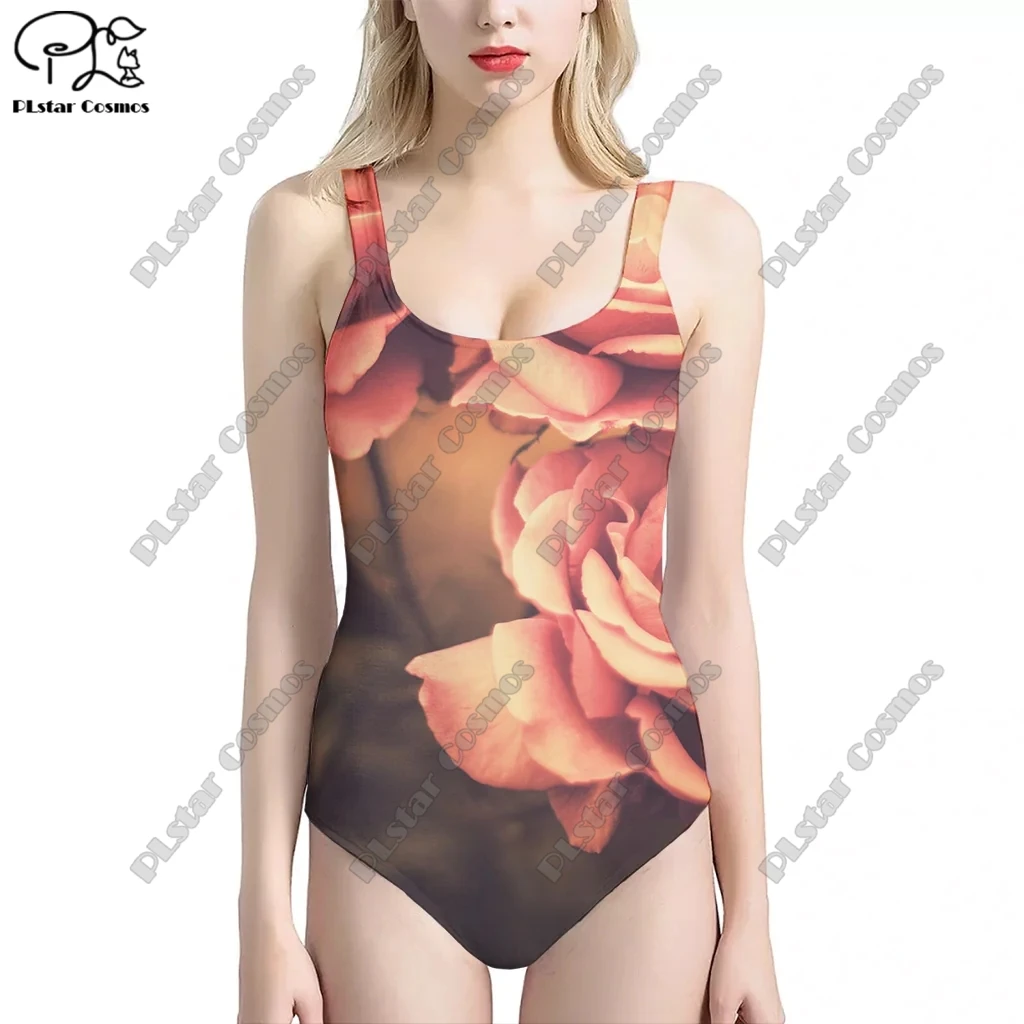 PLstar Universe Traje de baño de una pieza Impresión de cuerpo completo 3D Traje de baño de verano para mujer Traje de baño de una pieza Bikini Traje de baño sexy 2