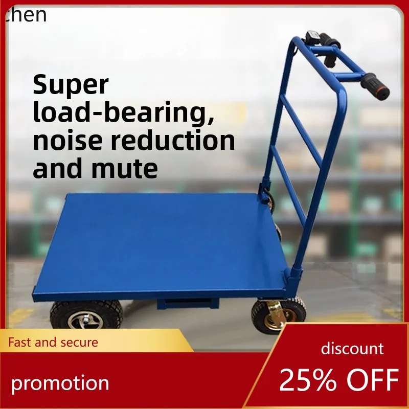 CZ Electric Hand Pallet Truck Tile Transport Flatbed Truck Foldable Large Load Capacity